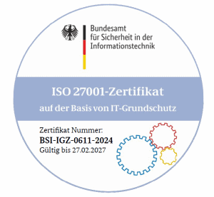 ISO 270001 Zertifikat