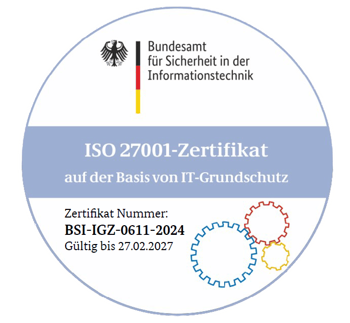 ISO 270001 Zertifikat